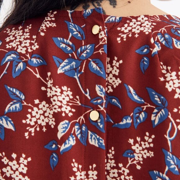 Madewell Button-Back Dress in Antique Flora- Size Small - Picture 4 of 13